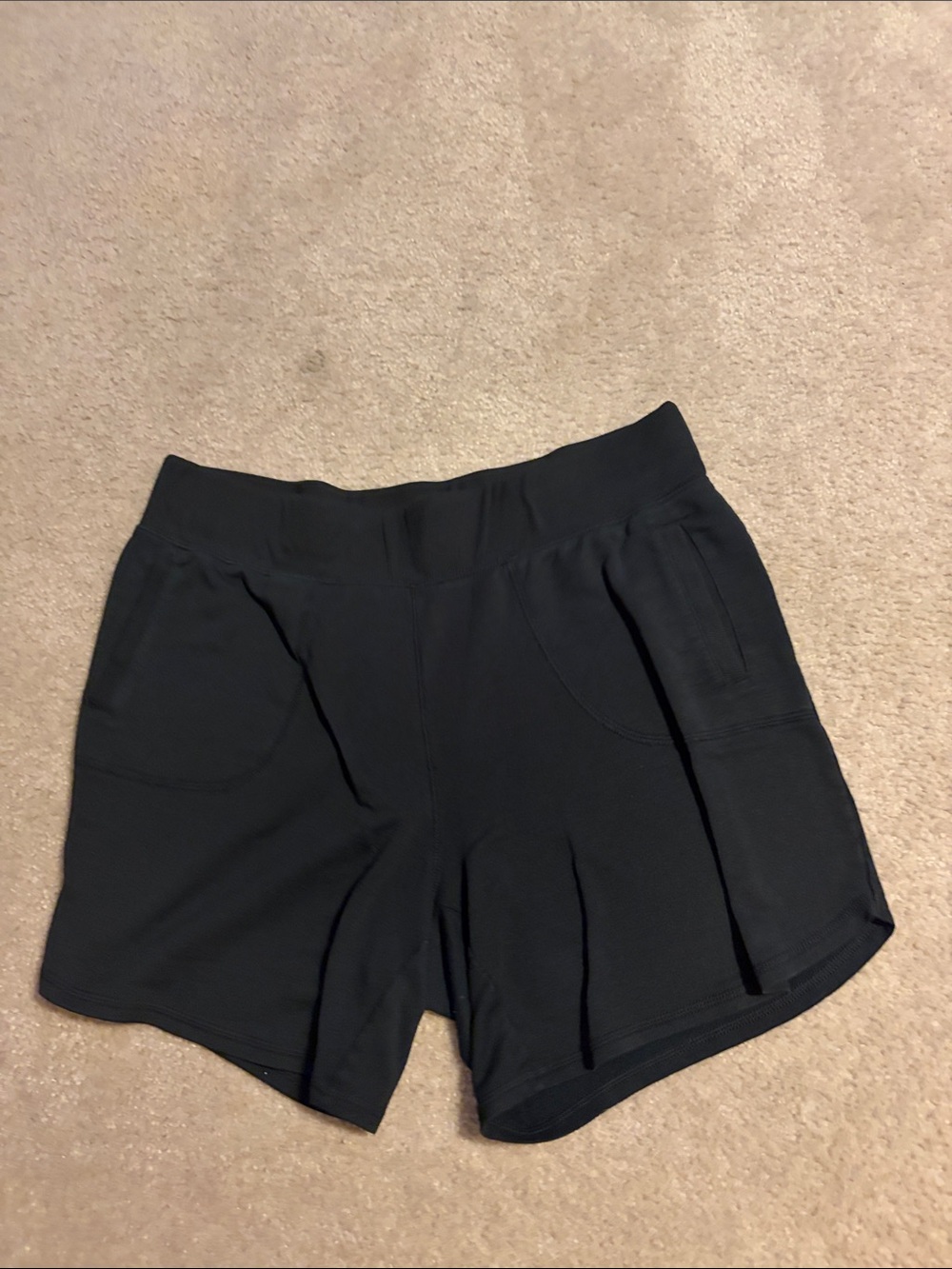 Terra & Sky Black Athletic Stretch Shorts